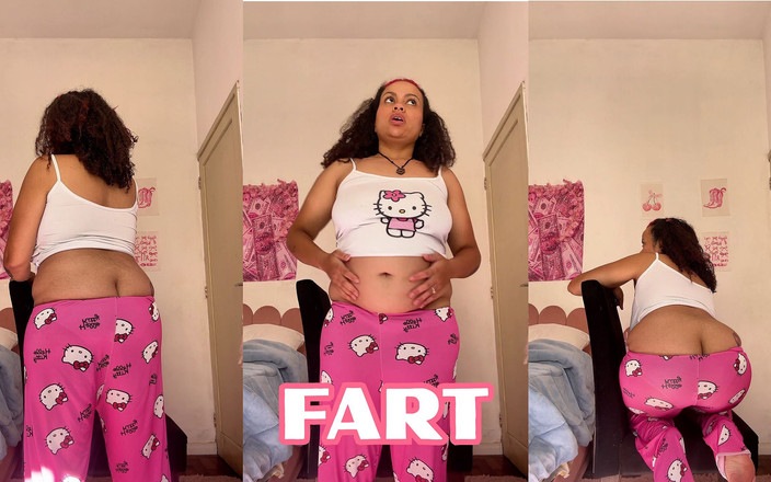 Cutiepiie Chubby: 恥ずかしがり屋のガスっぽい彼女がおならしながらお尻の割れ目を見せる 彼氏の前で初めておならをする