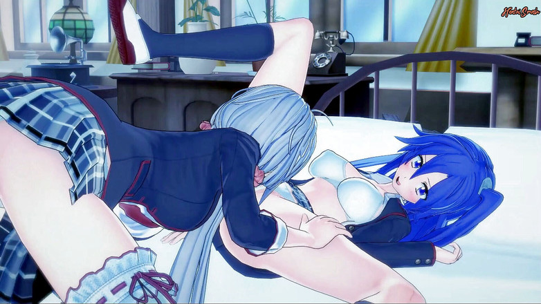 Hentai Smash: Tsubasa Kazanari monta la polla de la chica Futa Chris...