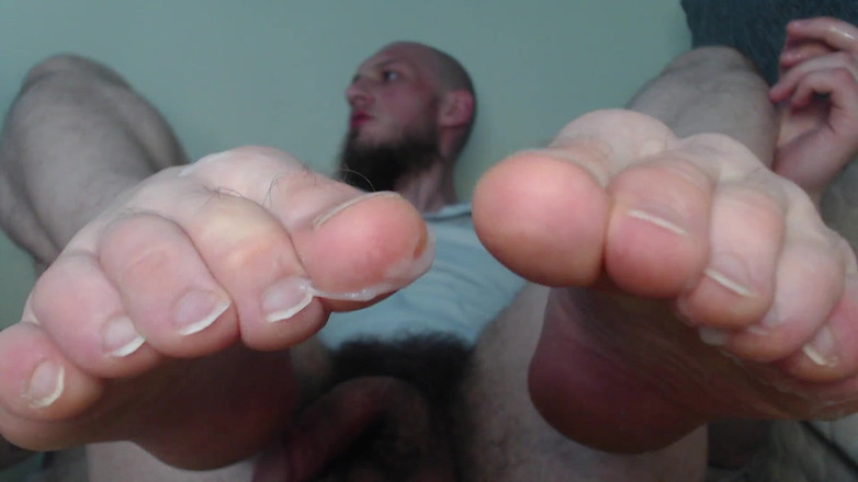 Hunky time: पैर, मोटा लंड और शुक्राणु
