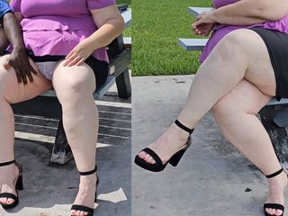 Big ass BBW MILF: I met a stranger at the park on my lunch...