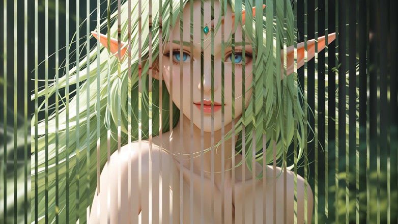 LustRender: Lustrender slideshow: सुंदर नग्न योगिनी महिला बाल कला बह रही है - ai video