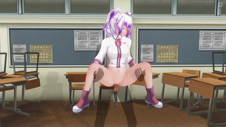 H3DC: 3D HENTAI College girl handfucked in pussy