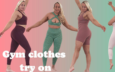 Michellexm: セクシーな体操服は、ホールで試着