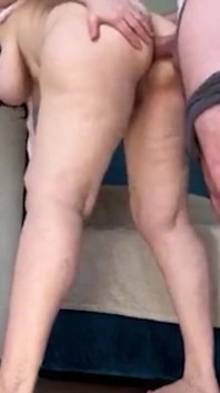 Mature MILF Shakes Her Tits While Her Ass Is Being Anal Fucked.