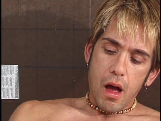 Gays Case: Blonde stud fill his mouth with big black cock in...
