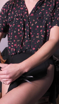Hot Secretary Rips Clothes off Till She Almost Naked