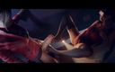 Velvixian3Futanari: Claire Redfield &amp; Ada Wong Footjob futa Shemale