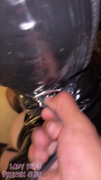 Bit-gag Latex Dress and Nipples Tits