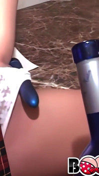 Huge Tit Babe Loves Vibrator Strapped on Pussy