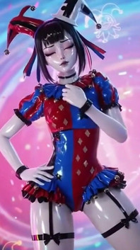Clown Girl Covered in Thick Cum - Ahegao & Tit Play Compilation