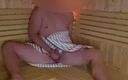 Lucas Nathan King: Risky Dick Flash in Sauna | Huge Cumshot