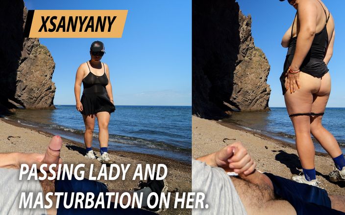 XSanyAny and ShinyLaska: Kolemjdoucí dáma a masturbace na ní.