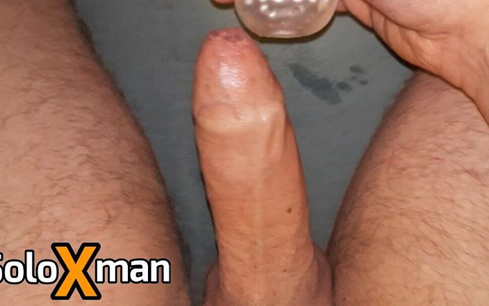 Solo X man: Amazingly Intense Orgasm While Fucking a Masturbation Toy with Big...