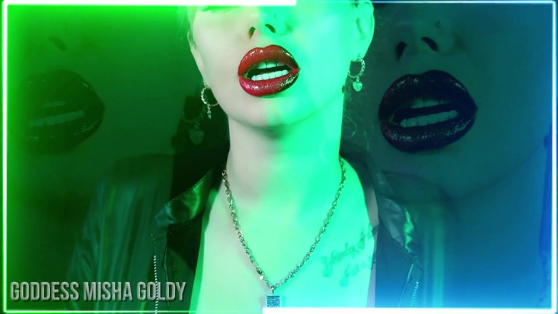 Goddess Misha Goldy: Lose yourself in My gorgeous lips worship trance!