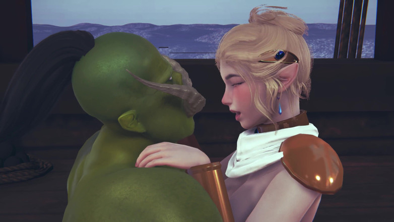 Waifu club 3D: Cute elf rides a big dick