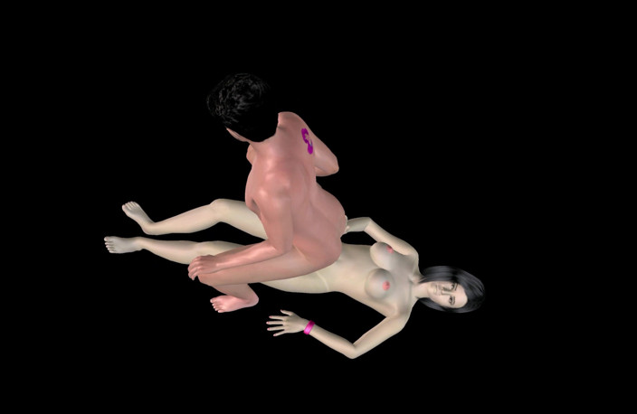 RenderLust: Lucah 3d animasi - lelaki Asia menunggang strap-on dalam pantat oleh awek...