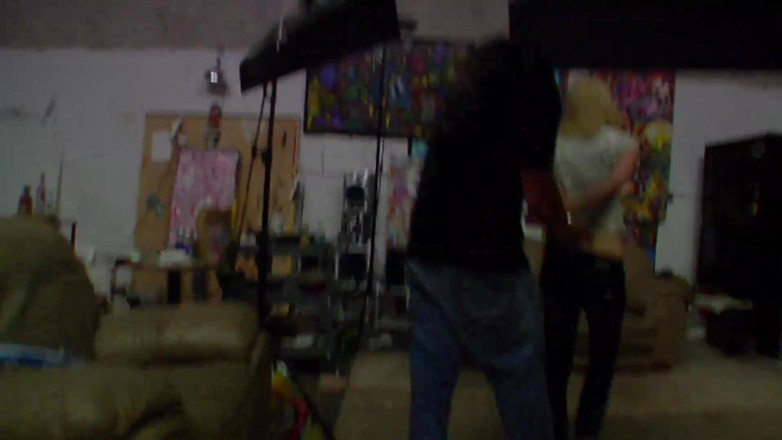 Just X Star: Young blonde slut sucks a huge cock