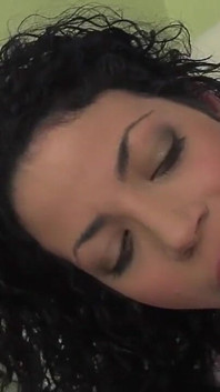 Brunette Slut Gets Mouth Filled with Load by a Man After Deep Pussy and Ass Fucking