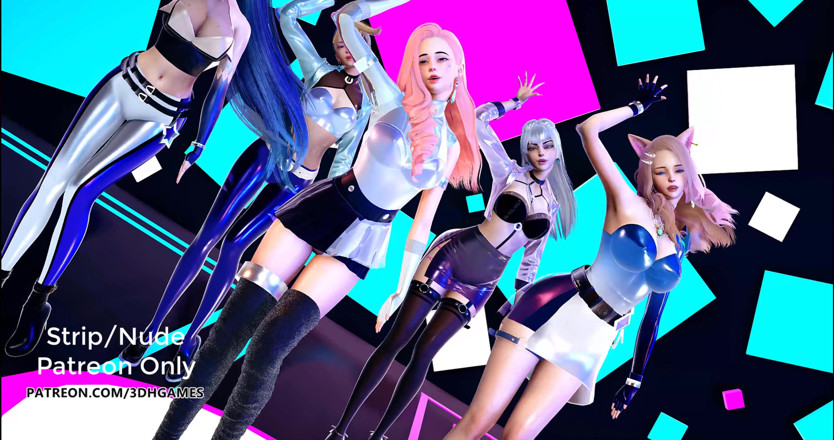 3D-Hentai Games: Exid - dd - sexy danza kpop kpop Kda Ahri Akali Kaisa...