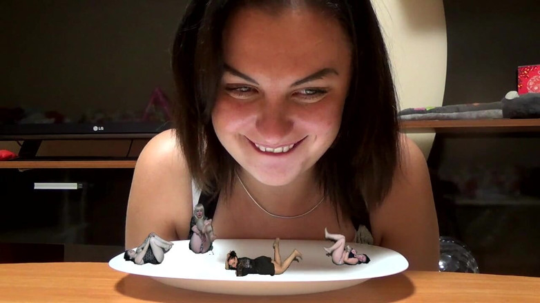 Goddess Misha Goldy: I Am Going to Eat 4 Girls! Mmm, Yummy!