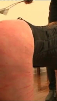 Big red ass humiliating whipping kneeling down