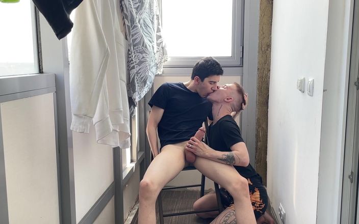 Ethan Lestray: Two Young Guys Fuck on the Balcony