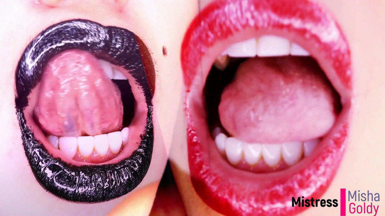 Goddess Misha Goldy: Black vs red seduction JOI