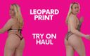 Michellexm: Leopard lingerie try on haul with Michellexm