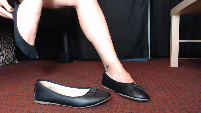 Abby Anna: Liner Socks Black Ballet Flats Shoe Play