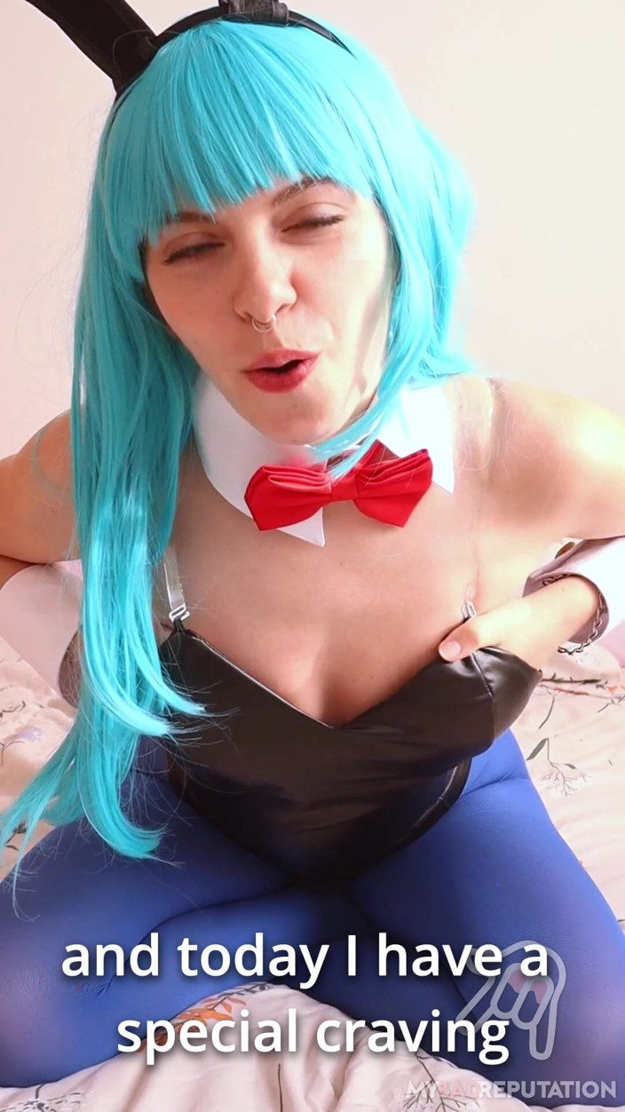My bad reputation: Bunnygirl Bulma Cosplay JOI. Anal Orgasm
