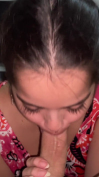 In Addition to Jerking off Nicely, Debora Prado Gives a Deep and Slobbery Blowjob