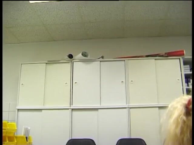 Lucky Cooch: Casting blonde wearing stockings bends down and gives a nice...