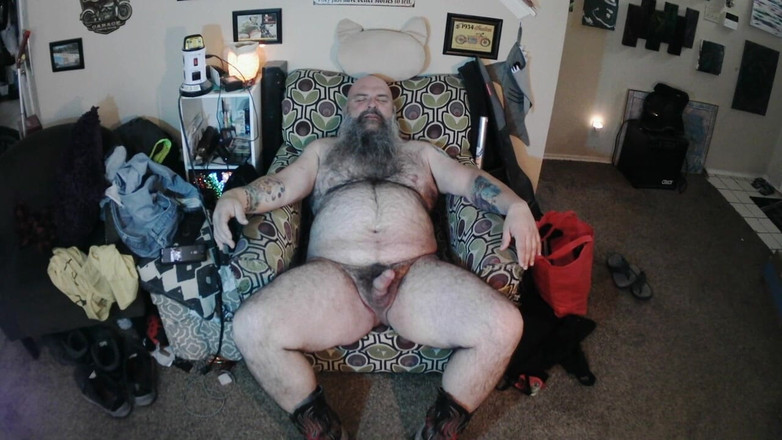 Monk3yMing0: 毛茸茸的熊monk3yming0与我的大腿张开