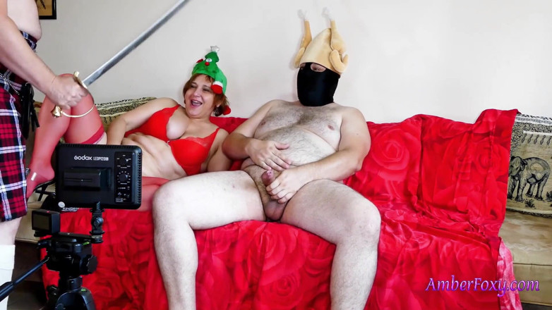 Amber Foxy: Lång och grov MILF trekant Cosplay