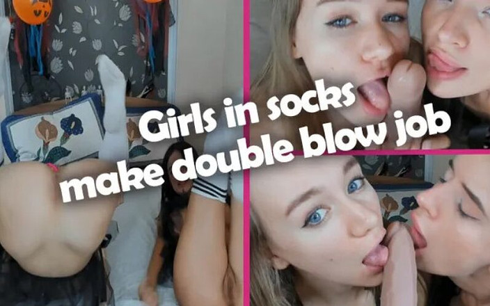 MargoAlisa: Çoraplı kızlar çifte oral seks