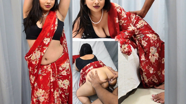 CurvyCumCouple69: Quente indiana tia Saree fode