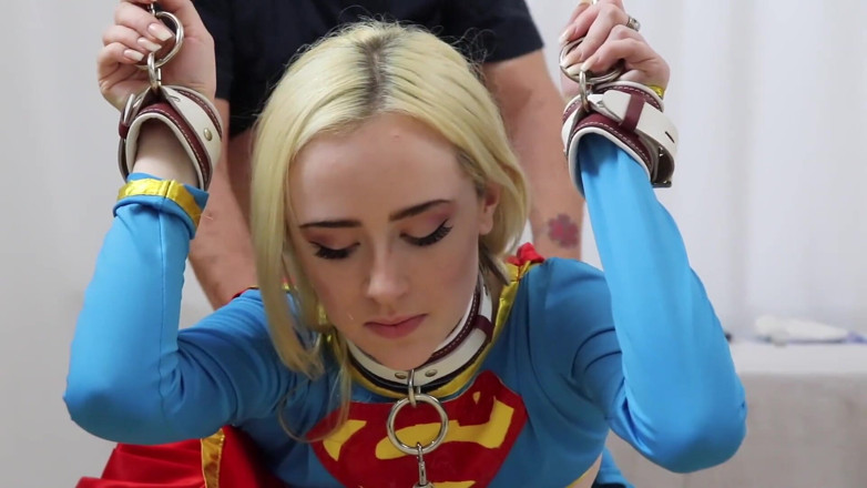 Azure Sky Films: Viva Athena / Candy White Supergirl-Batgirl - Threesome doggy style blowjobs deepthroat...