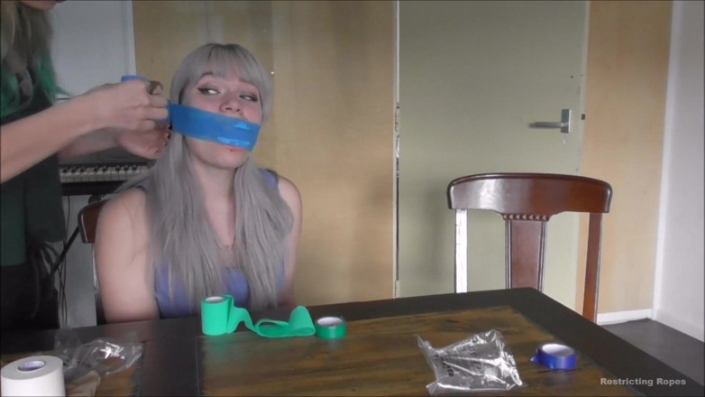 Restricting Ropes: Luna Grey &amp;, Violet Haze - 개그 파티 HD