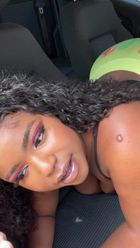 Thick Black Girl Gets Fucked Through Her Tight Gusher Shorts on Her Way to the Car Wash