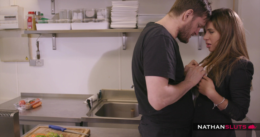 Nathansluts: Anal Pounding In The Kitchen For Busty Blanche Bradburry &amp; Teen...