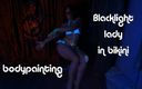 Mistress Online: Mistressonline in Bikini Painting Her Own Body
