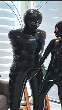 Inflatable Suit Edging and Denial, Part 1 - Alex Latex