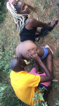 Ebony Outdoor Cumshot Quickie