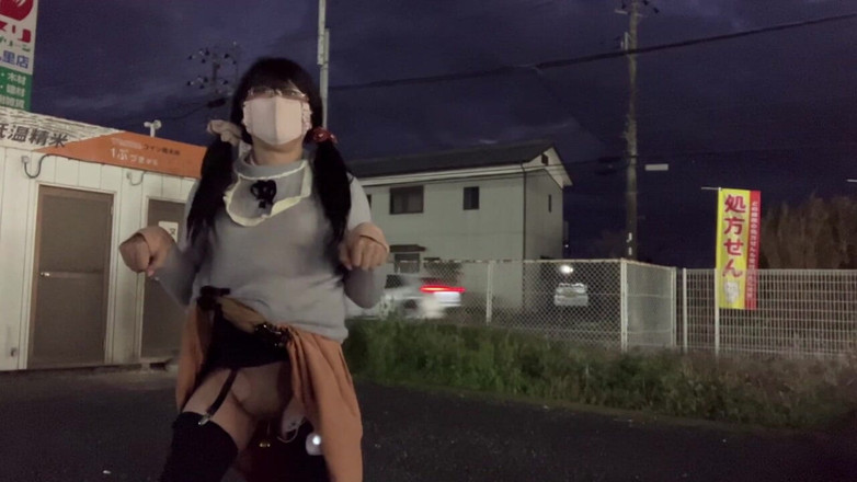 megu2002: Pelatihan Mandiri No32 Doggy Pose saat Jalan-jalan Malam