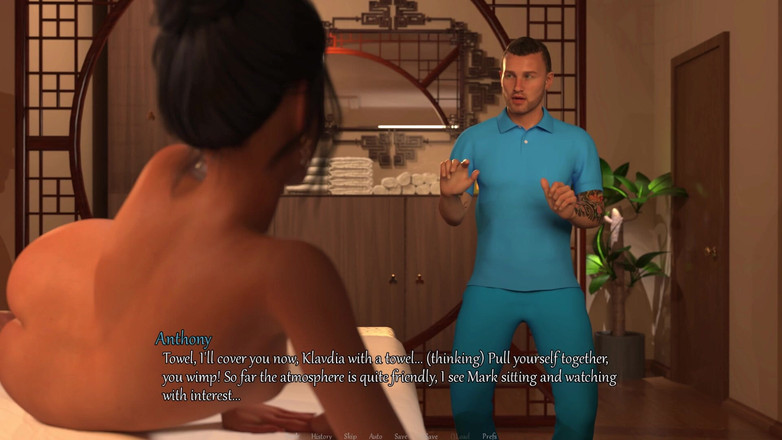 3D Cartoon Porn: Lust Massage Room 4 Mark je odvážná žádost pro Antony na masáž...