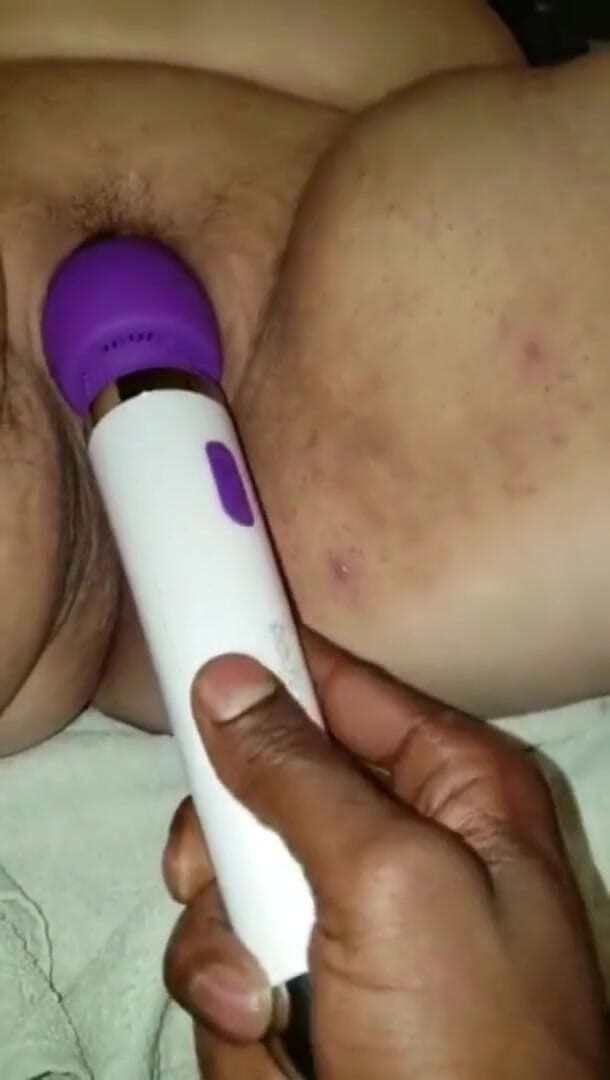 Real homemade BBW BBC porn: Bbwbootyful tied up fingered fucked with sex toys