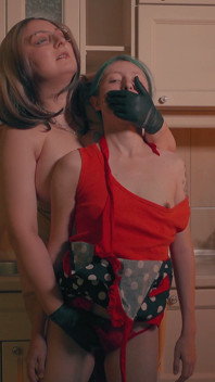 Kitchen Domination Hand Over Mouth - Stepmom Lifts Tiny Stepdaughter After Using Her