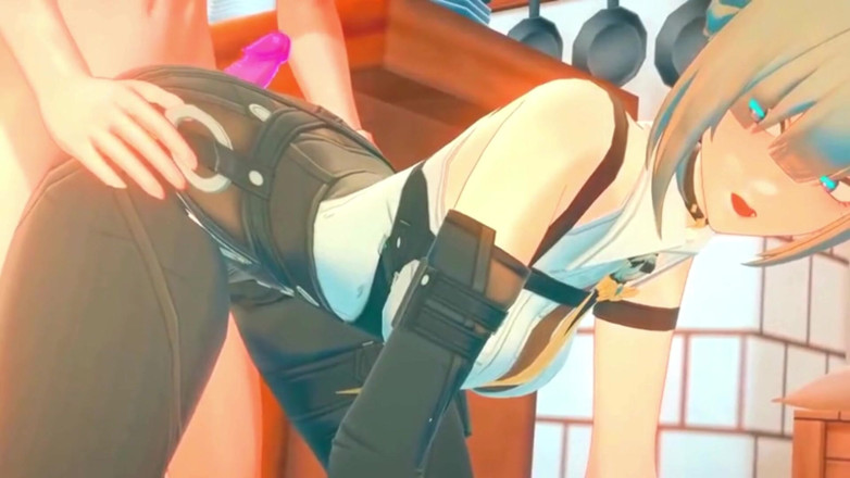 NSFWOtaku: Zenless Zone Zero - Horny Evelyn Squirting Everywhere While Taking a...