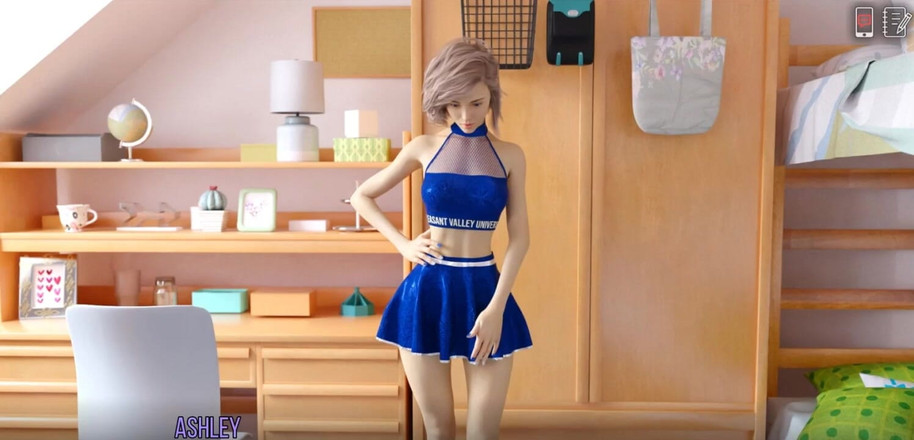 Miss Kitty 2K: University of Problem 49 - memamerkan seragam pemandu sorak dari misskitty2k