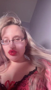 Your Wife Is Nothing Because You in Love with Findom Goaldigger. Edging Ritual in Big Thick Eyeglasses and Red Big Lips.